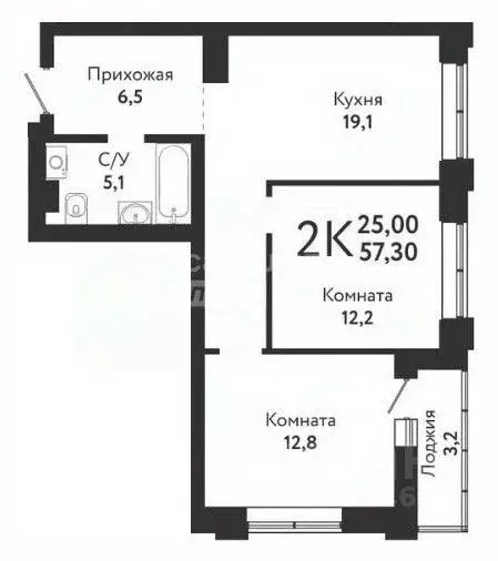 2-к кв. Новосибирская область, Новосибирск ул. Радиостанция № 2, 22 ... - Фото 1