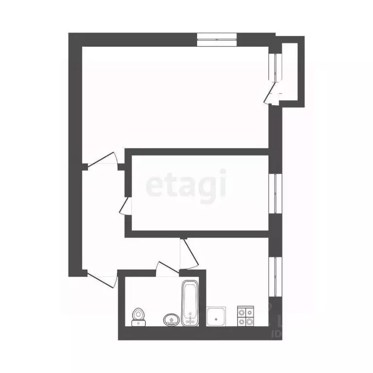 2-к кв. Бурятия, Улан-Удэ бул. Карла Маркса, 6 (42.8 м) - Фото 2