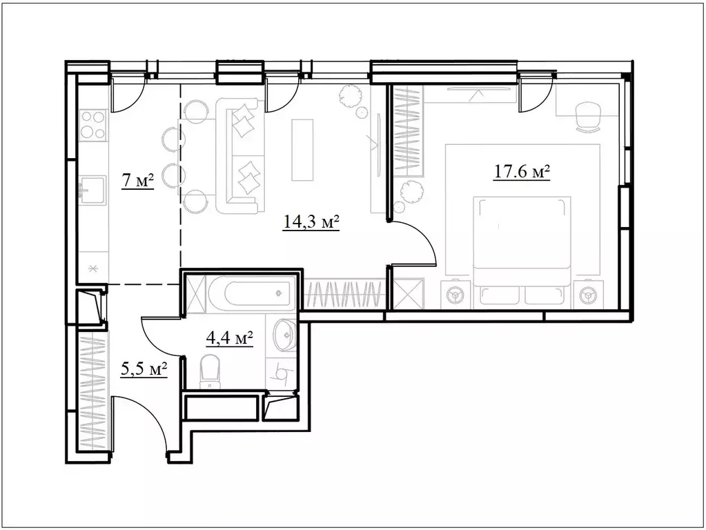 Продаётся 2-к квартира, 49 м - Фото 1