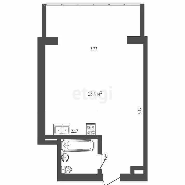 Квартира-студия: Тюмень, улица Мельникайте, 67 (14.6 м) - Фото 0