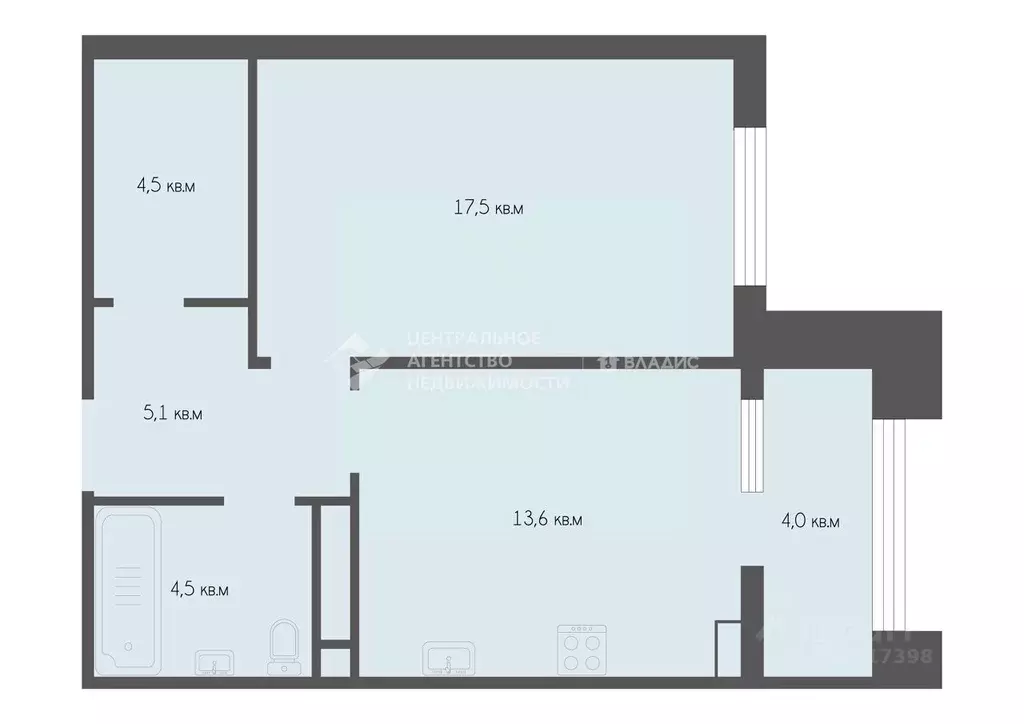 1-к кв. Рязанская область, Рязань ул. Горького, 36 (49.2 м) - Фото 0