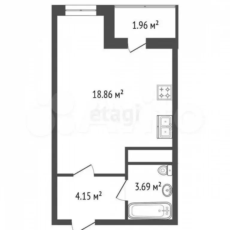 Квартира-студия, 28 м, 27/27 эт. - Фото 0