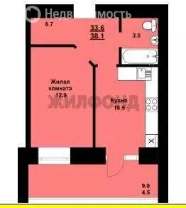 1-комнатная квартира: Чигири, улица Василенко, 5/1 (37.6 м) - Фото 1