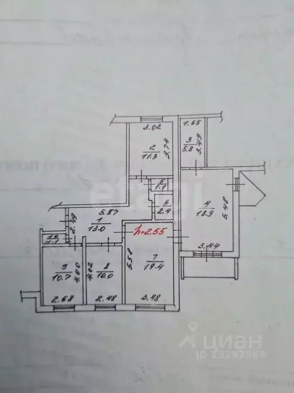 4-к кв. Тверская область, Тверь ул. Хромова, 17 (96.5 м) - Фото 2