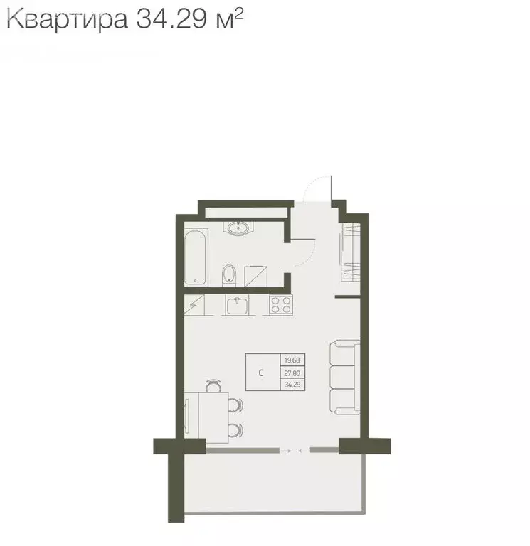2-комнатная квартира: Ялта, Садовая улица, 29 (57 м) - Фото 1