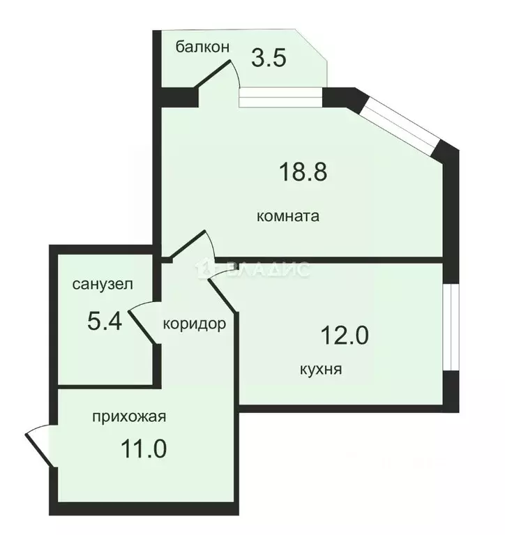 1-к кв. Московская область, Балашиха Зеленая ул., 32к1 (48.0 м) - Фото 1