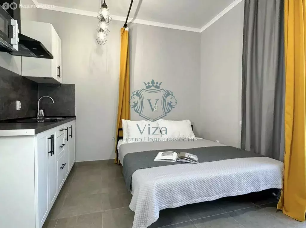 Квартира-студия: село Ольгинка, 3-й микрорайон, 22 (23.6 м) - Фото 1