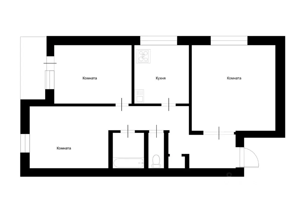 3-к кв. Москва Кастанаевская ул., 56 (63.0 м) - Фото 1