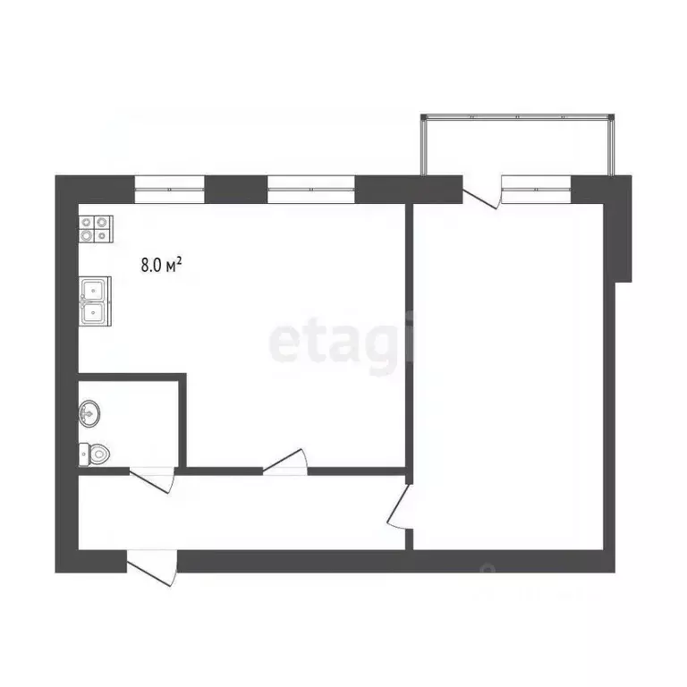 2-к кв. Вологодская область, Вологда ул. Мира, 38 (48.0 м) - Фото 2