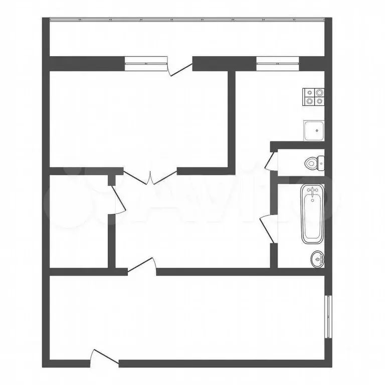 1-к. квартира, 41 м, 8/9 эт. - Фото 0