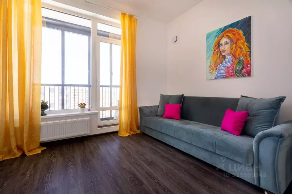 Студия Санкт-Петербург ул. Верхне-Каменская, 9к1 (24.0 м) - Фото 1