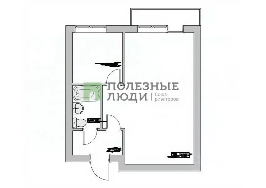 1-к кв. Краснодарский край, Новороссийск просп. Ленина, 7 (29.5 м) - Фото 2