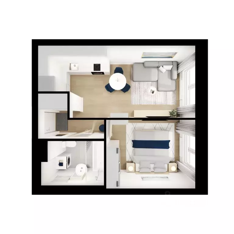 1-к кв. Ленинградская область, Всеволожский район, д. Новое Девяткино ... - Фото 2