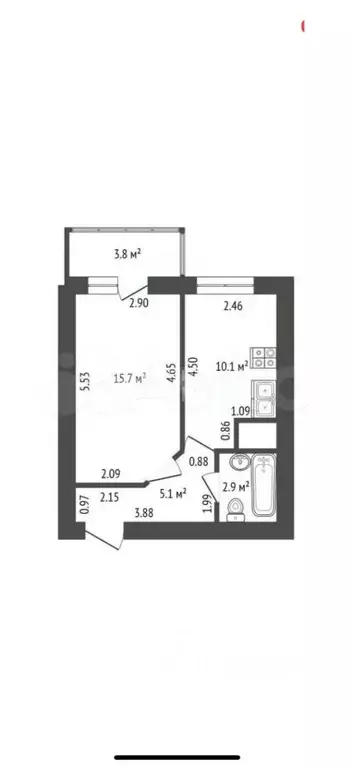 1-к кв. Санкт-Петербург Учительская ул., 18к1 (32.1 м) - Фото 1