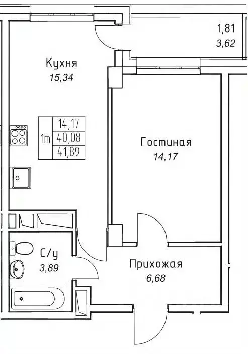 1-к кв. Саха (Якутия), Якутск 11-й кв-л,  (41.89 м) - Фото 0