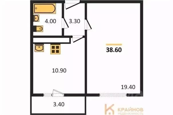 1-к кв. Воронежская область, Воронеж ул. Шидловского, 26 (38.6 м) - Фото 0