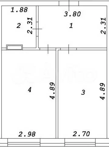 1-к. квартира, 40,8 м, 7/11 эт. - Фото 0