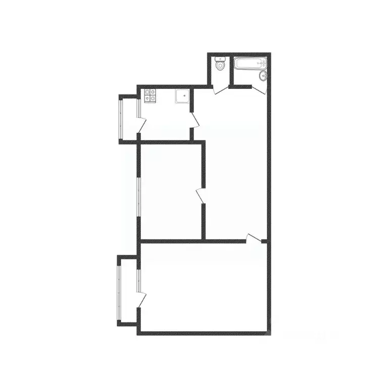 2-к кв. Белгородская область, Белгород ул. Есенина, 48 (52.0 м) - Фото 2