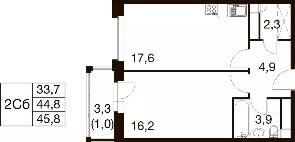 1-комнатная квартира: Балашиха, микрорайон Гагарина, Проектная улица, ... - Фото 1
