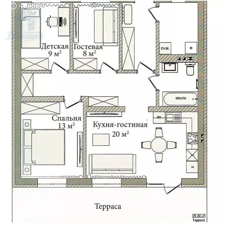 Дом в село Ямное, КП Титимитино (76 м) - Фото 1