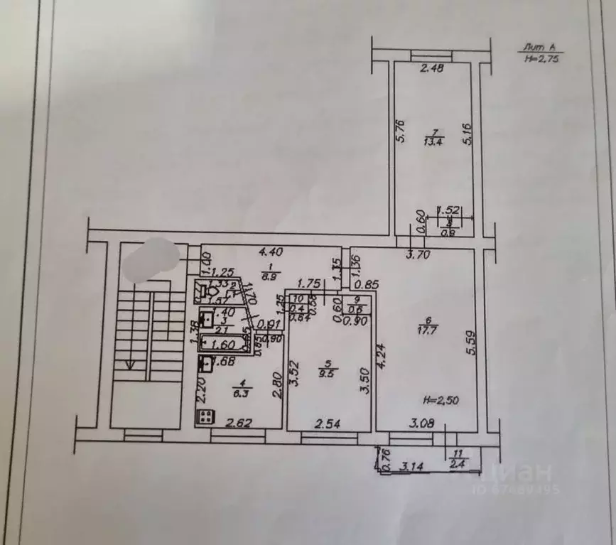3-к кв. Краснодарский край, Анапа ул. Чехова, 1 (59.0 м) - Фото 2