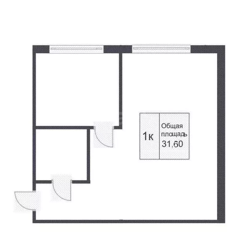 1-комнатная квартира: Кемерово, улица Гагарина, 151 (31.6 м) - Фото 0