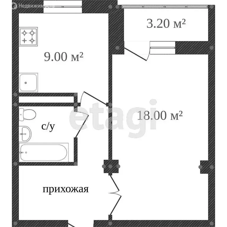 1-комнатная квартира: Воронеж, Волго-Донская улица, 21 (31 м) - Фото 1
