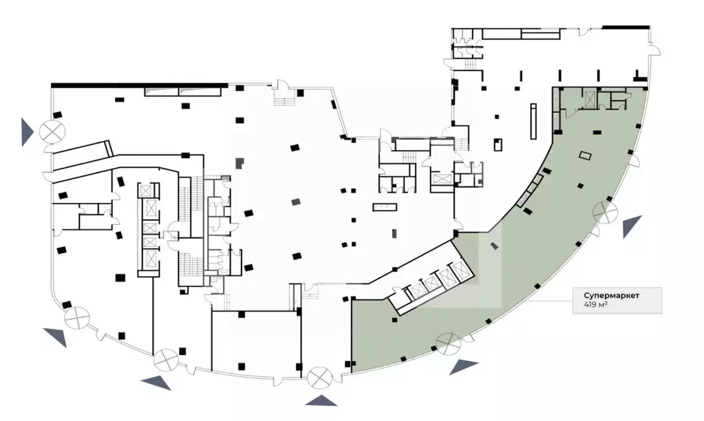 Торговая площадь в Москва ул. Маршала Прошлякова, 23 (419 м) - Фото 2