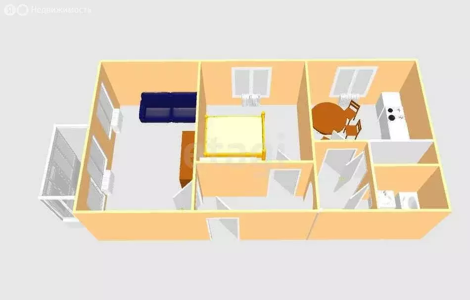 2-комнатная квартира: Смирных, Западная улица, 12 (52 м) - Фото 1