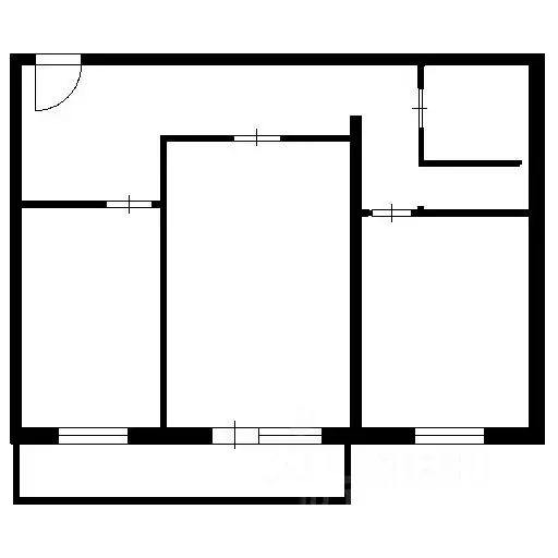 2-к кв. Новосибирская область, Новосибирск ул. Петухова, 156 (64.4 м) - Фото 2