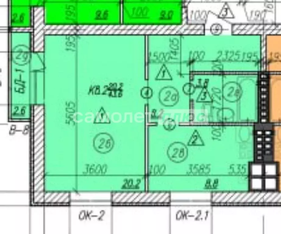 2-к кв. Белгородская область, Белгородский район, Новосадовское с/пос, ... - Фото 2