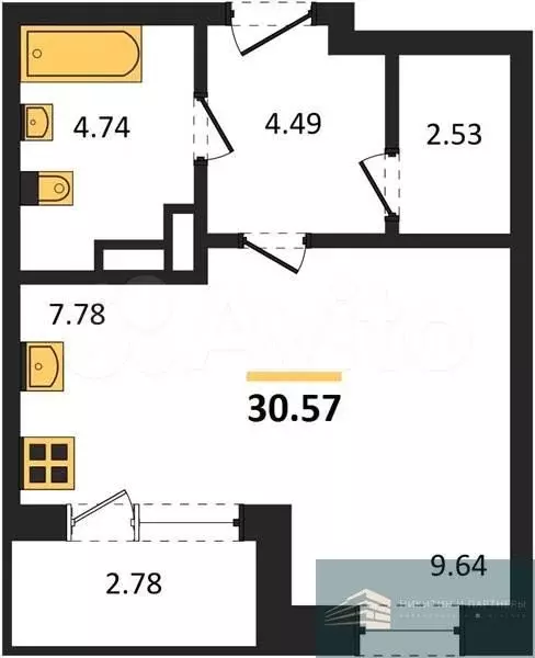 Квартира-студия, 30,6 м, 5/16 эт. - Фото 0