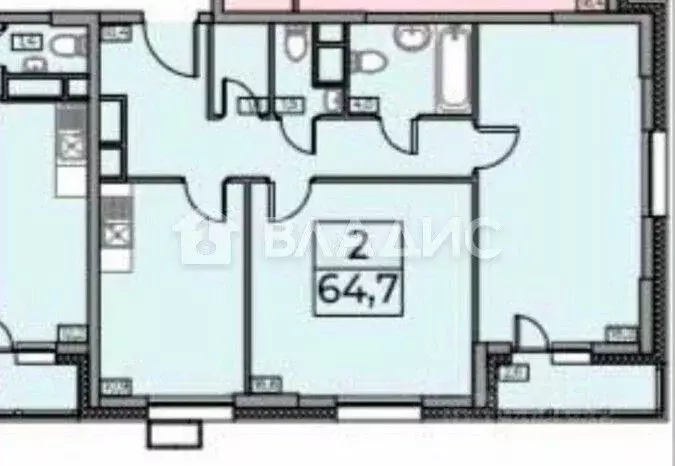 2-к кв. Москва Аминьевское ш., 4Дк3литВ (64.8 м) - Фото 2