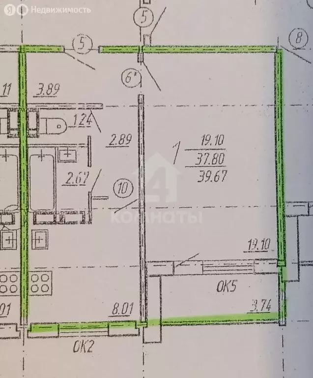 1-комнатная квартира: Воронеж, улица Шишкова, 144 (37.8 м) - Фото 1