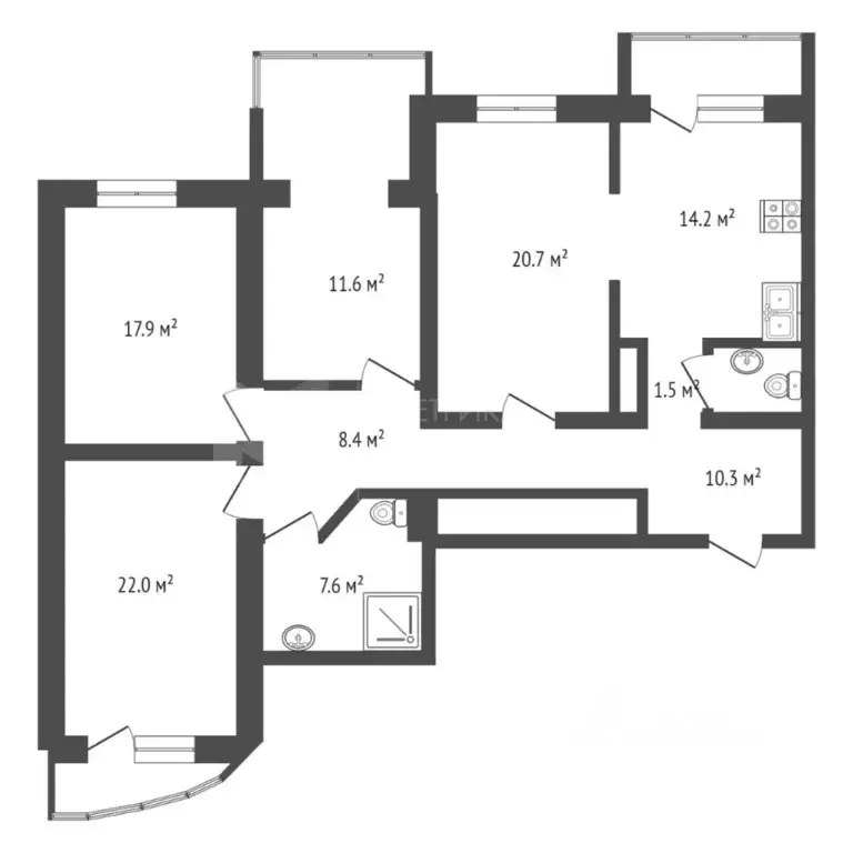 4-к кв. Тюменская область, Тюмень Широтная ул., 29 (125.0 м) - Фото 2