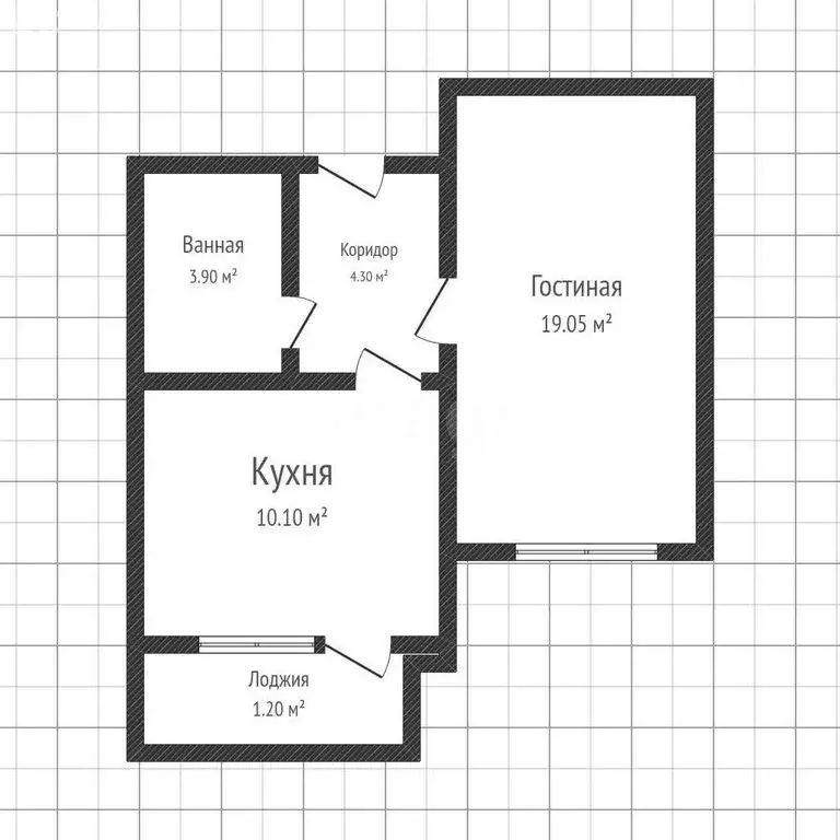 1-комнатная квартира: Майкоп, улица К.А. Васильева, 4 (37.8 м) - Фото 1