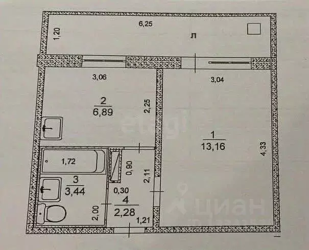 1-к кв. Ульяновская область, Ульяновск Самарская ул., 5 (25.8 м) - Фото 1