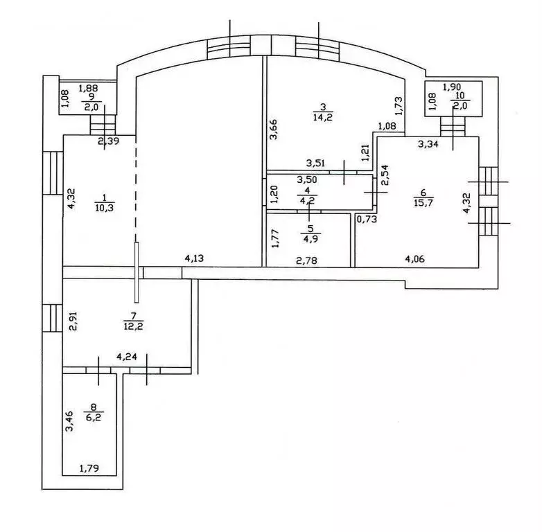 3-комнатная квартира: Тверь, улица Докучаева, 36 (94 м) - Фото 1