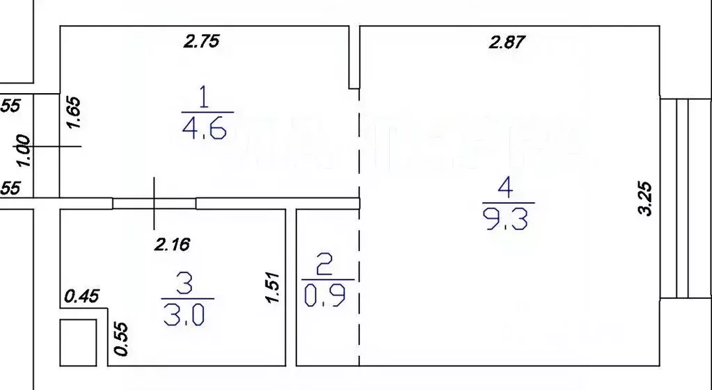 Студия Москва Автомобильный проезд, 4 (17.8 м) - Фото 2