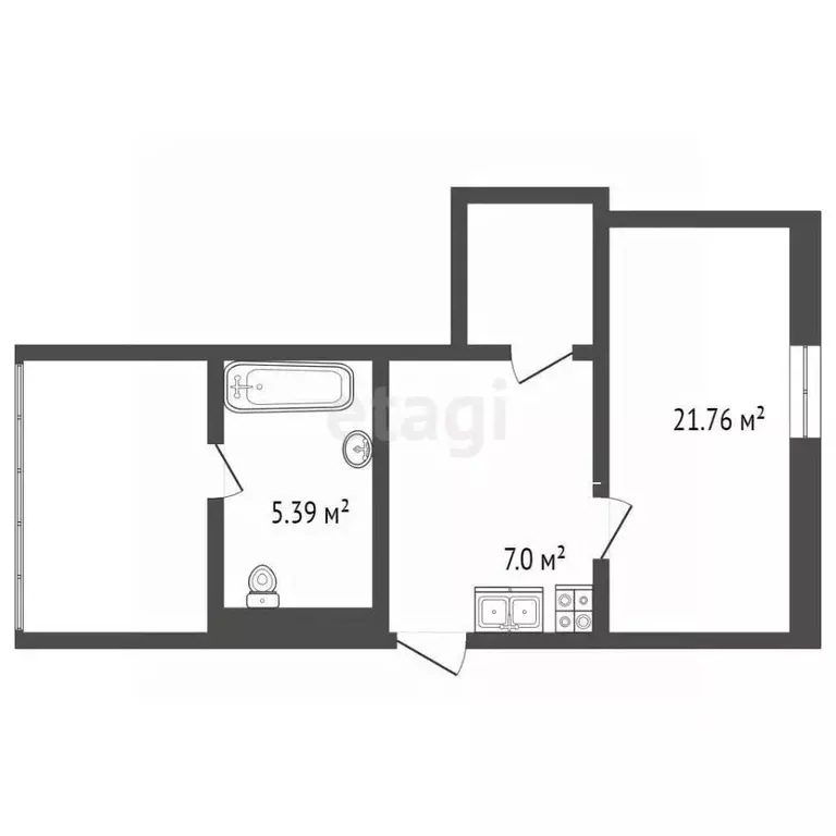 1-к кв. Ростовская область, Таганрог Александровская ул., 66 (30.0 м) - Фото 2