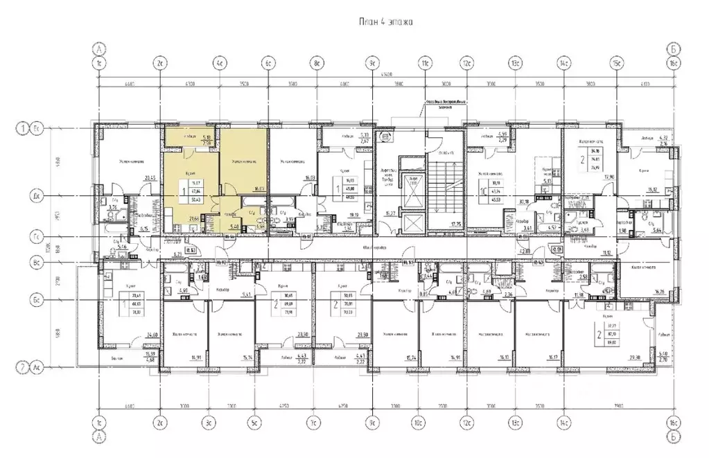 1-к кв. Воронежская область, Воронеж Родченко жилой комплекс (50.43 м) - Фото 0