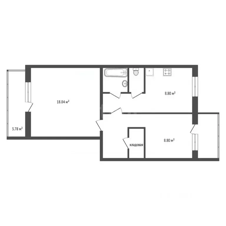 2-к кв. Красноярский край, Красноярск ул. Алексеева, 109 (54.0 м) - Фото 1