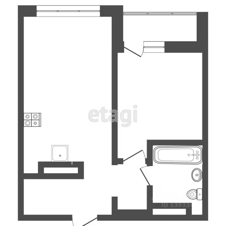 1-к кв. Тюменская область, Тюмень ул. Селекционная, 6 (40.0 м) - Фото 1