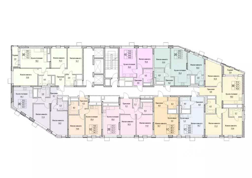 2-к кв. Московская область, Мытищи ул. Академика Каргина, 26А (51.2 м) - Фото 1