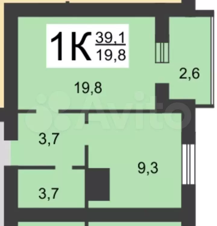 1-к. квартира, 40 м, 4/16 эт. - Фото 0