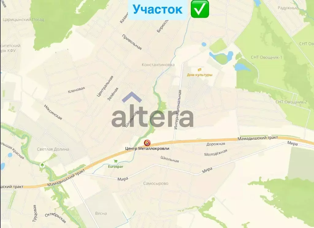 Участок в Татарстан, Казань Константиновка жилмассив, ул. Лесная (10.4 ... - Фото 2