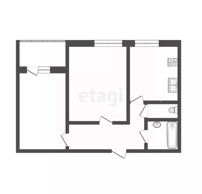 2-к кв. Смоленская область, Смоленск ул. Нормандия-Неман, 23Б (51.0 м) - Фото 2