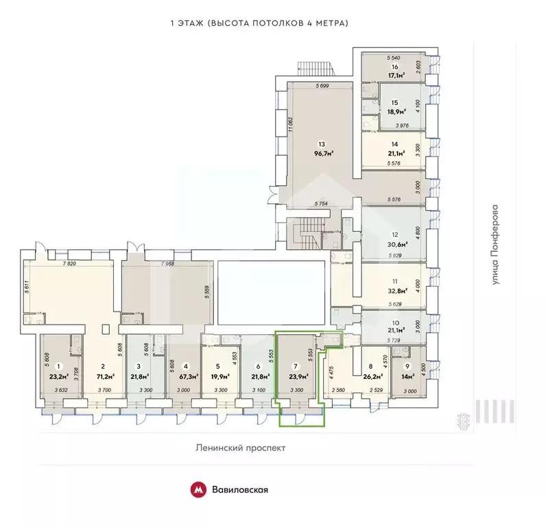 Торговая площадь в Москва Ленинский просп., 79 (24 м) - Фото 2