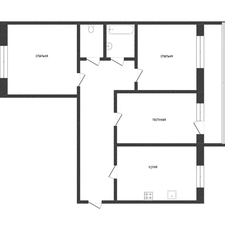 3-комнатная квартира: Курган, улица Бурова-Петрова, 1 (111.5 м) - Фото 1