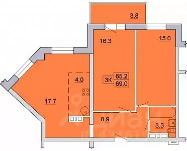 3-к кв. Иркутская область, Иркутск Ново-Ленино мкр, Территория 1-й ... - Фото 0